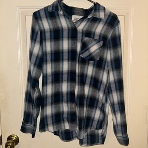 Field & Stream Navy and White Checkered Shirt